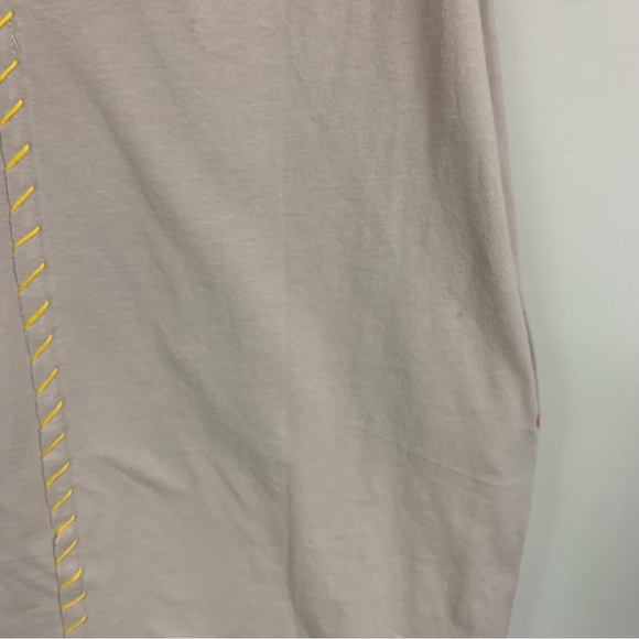 Tan Tribal Tunic Women’s Medium HandMade in Pakistan Stitched Top Blouse Spring - Picture 6 of 8